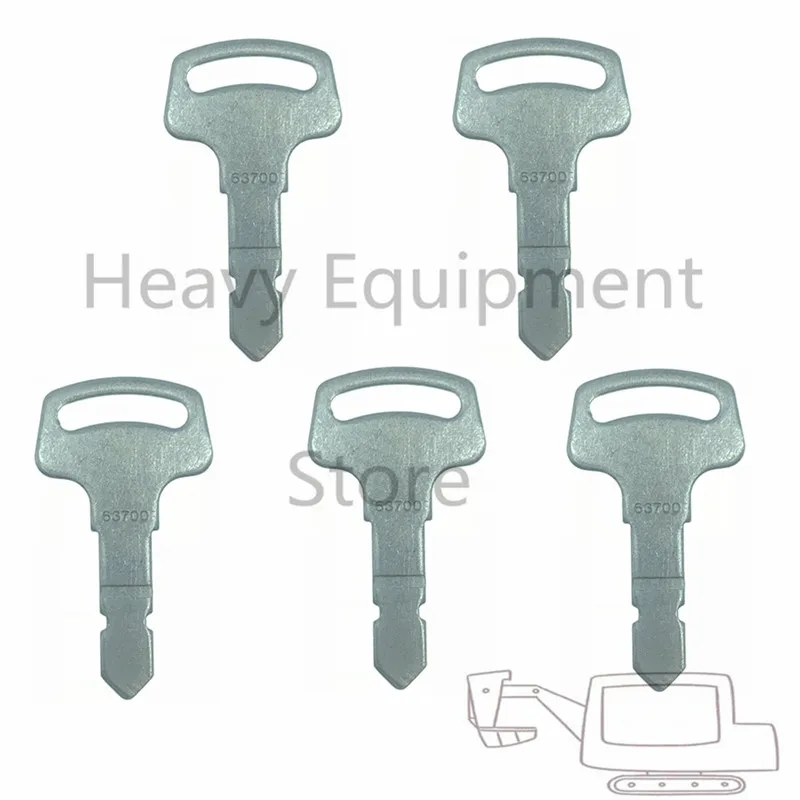

5 PCS 63700 Tractor Key replaces 15248-63700 For Kubota New B Series Fit For Case & New Holland
