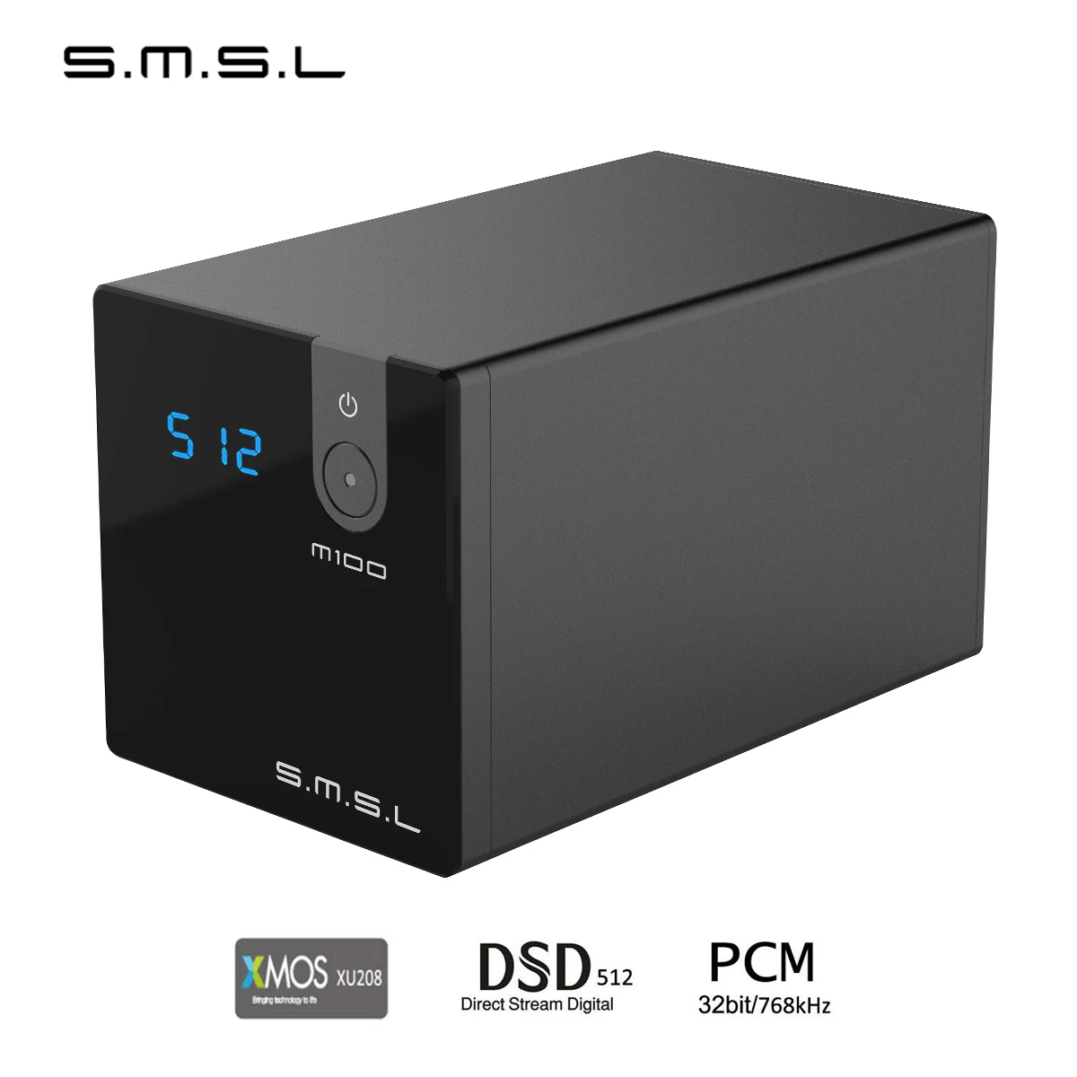 SMSL DAC USB цифро-аналоговый аудио конвертер HiFi AK4452 DSD512 32 бит/768 кГц коаксиальный Оптический OTG Вход AUX мощность M100