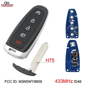 

5 Button Smart Remote Start Smart Prox Key Fob Transmitter for Ford 433MHz ID46 Chip FCC: M3N5WY8609 with H75 small key