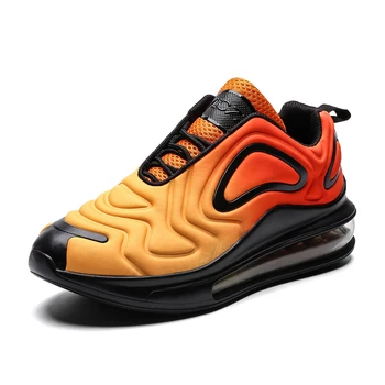 

Men Running Shoes Air Cushion High Quality Orange Fashion Breathable Mens Sport Shoes Air Sneakers Unisex zapatillas deportivas