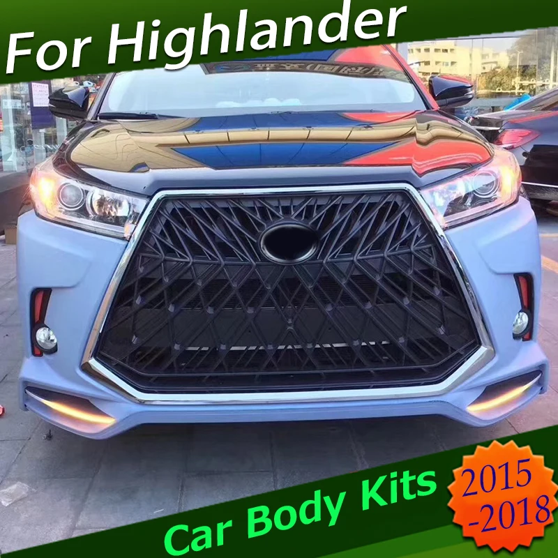 Комплект кузова автомобиля для Toyota горlander 2015 2018 передние и задние бамперы с