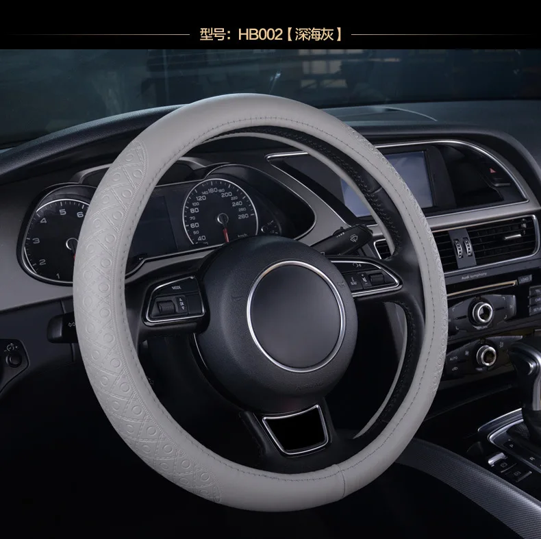 Tiguan Sagitar Lavida CC Bora Jetta чехол из натуральной кожи для рулевого колеса автомобиля Honda CRV Helter Skelter Fit