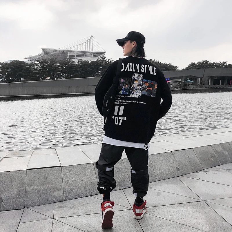 Harajuku хип хоп мужские толстовки Женская повседневная одежда пальто с принтом брендовая мужская флисовая Модная Верхняя одежда Толстовка 5JAMB