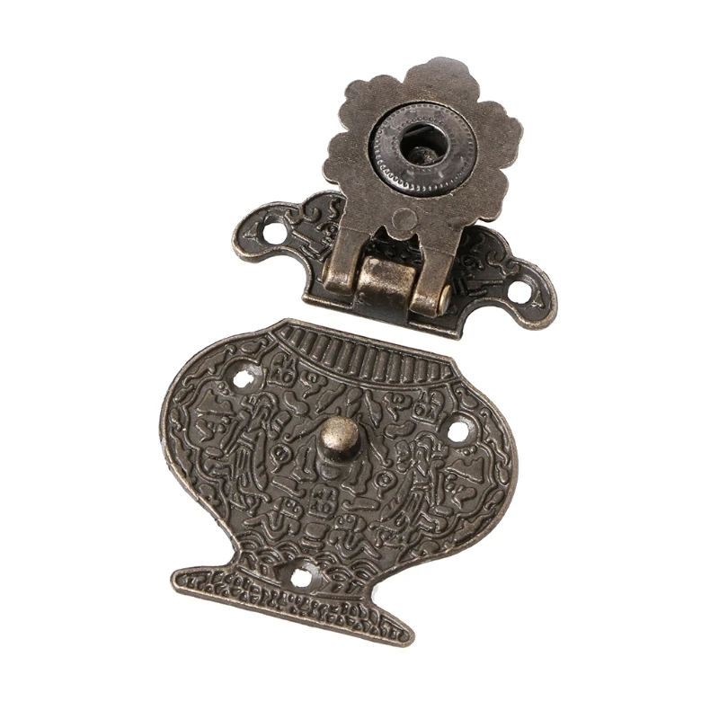 Antique Bronze Hasp Latch latch catch cabinet latch Jewelry Wooden Box Mini Cabinet Buckle Lock Decorative