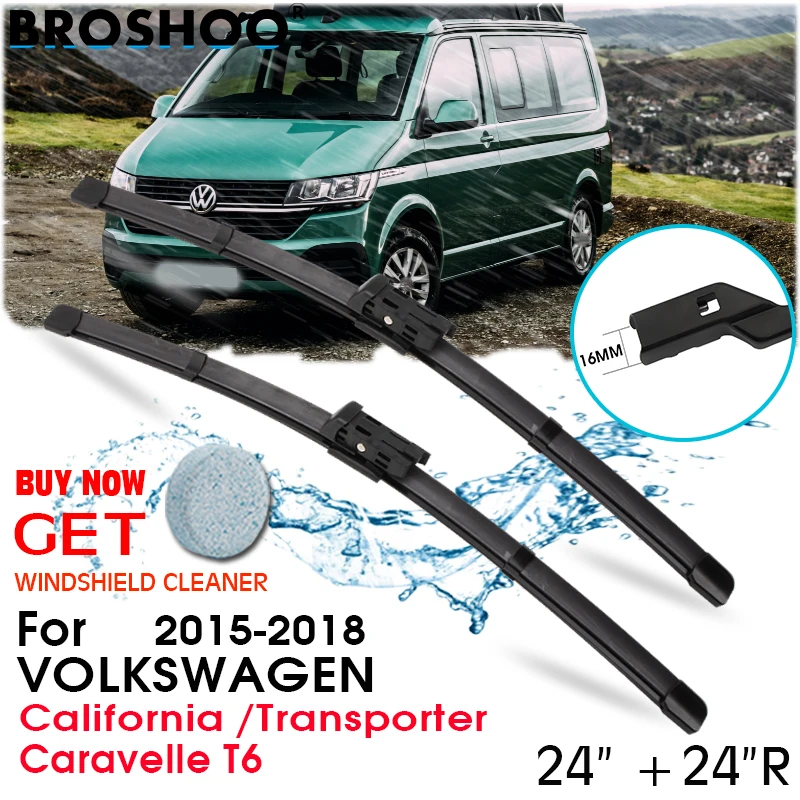 Accessori Auto Spazzole Tergicristallo Parabrezza Auto Per Volkswagen California /Transporter / Caravelle T6 24 "24" R 2015-2018