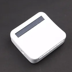 Metallic Automatic Tobacco Rolling Machine Box - Multi - Colored Cigarette Maker (WHITE)
