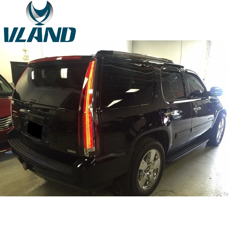 Автомобильный задний светильник VLAND для Yukon, светодиодный задний фонарь 2007 для Tahoe и Suburban, задний светильник с желтым указателем поворота