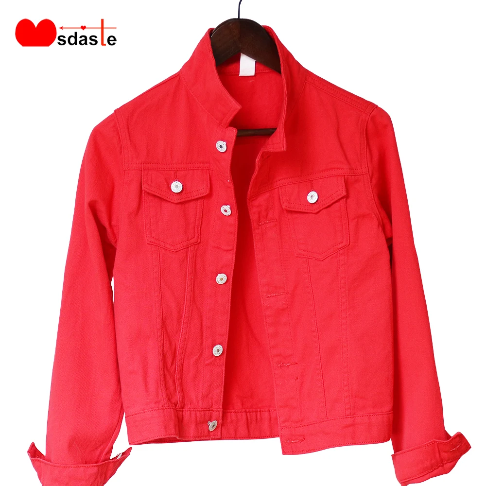 Best  2019 Women Short Basical Jeans Jacket Coat Bleach Full Sleeves Single Breast Slim New Fashion Outer