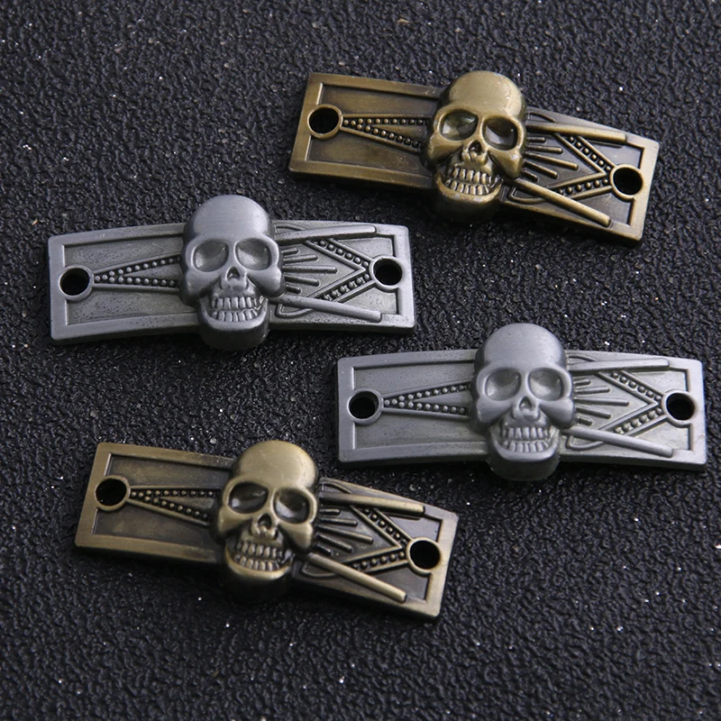 

6pcs Metal skull Charms Connectors for Bracelets DIY Handmade skull Charms for Jewelry Making