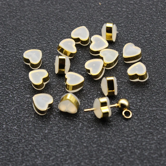 Soft Silicone Earring Backs for Studs Gold Rubber Earring Backs