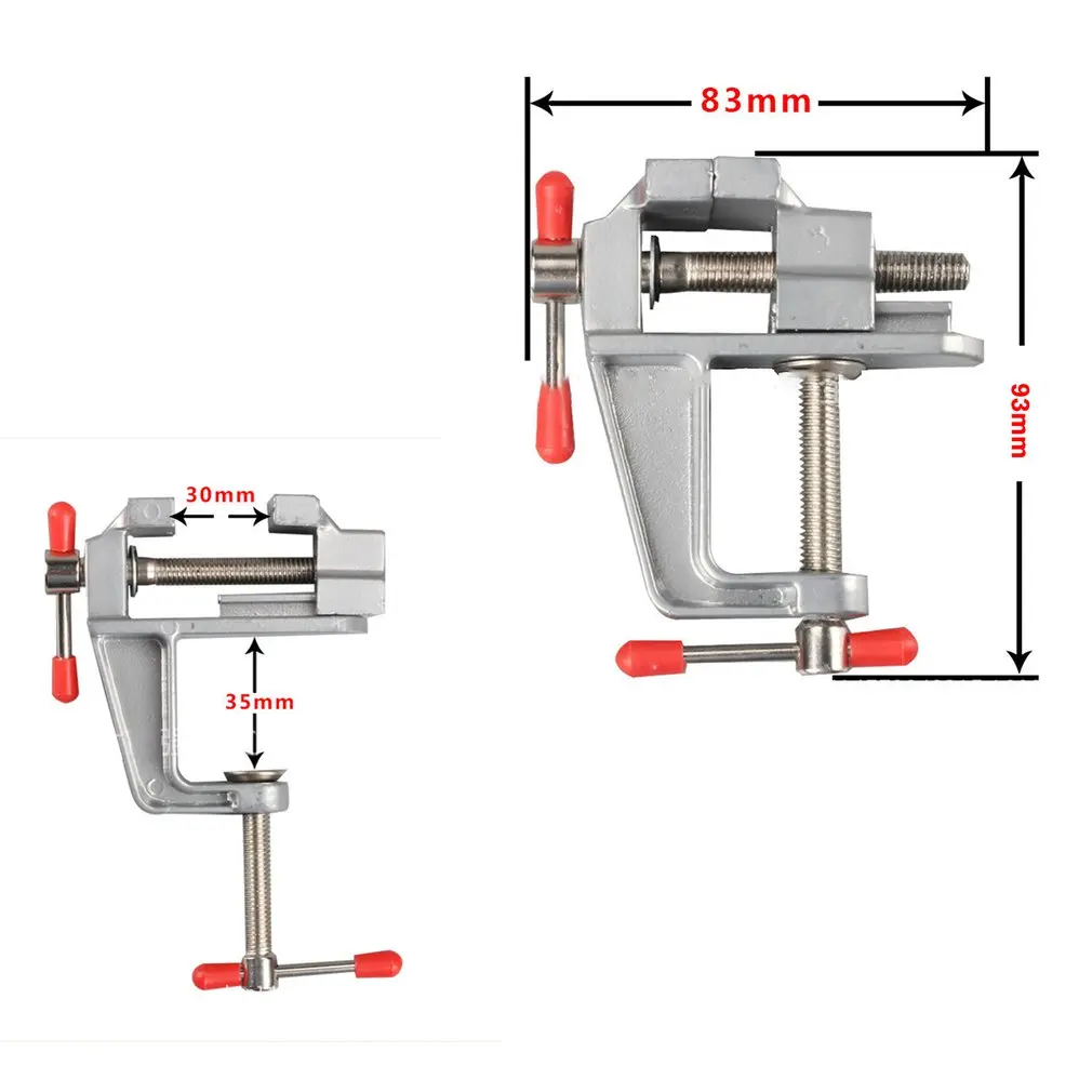 Mini Bench Vise Table Screw Vise Aluminium Alloy 30mm Table Bench Clamp Vise for DIY Craft Mold Fixed Repair Tool