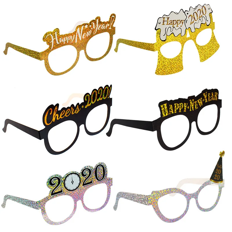6pcs glasses Рождественские наклейки Санта-Клаус, снеговик, Рождественское украшение для дома, рождественские украшения, Рождество, счастливый год - Цвет: 6pcs glasses