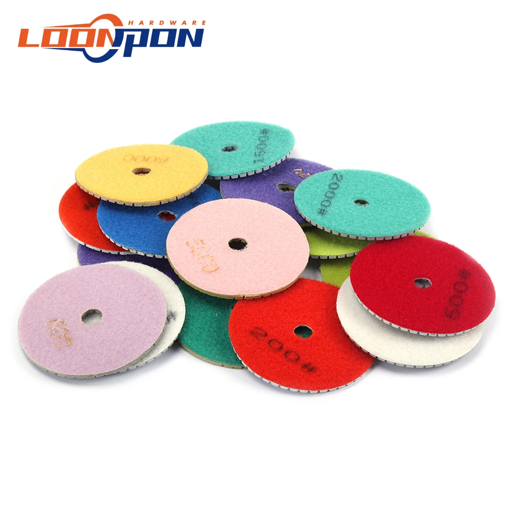 Diamond Polishing Pad 4" 100mm Wet Buffing Disc For Granite Marble