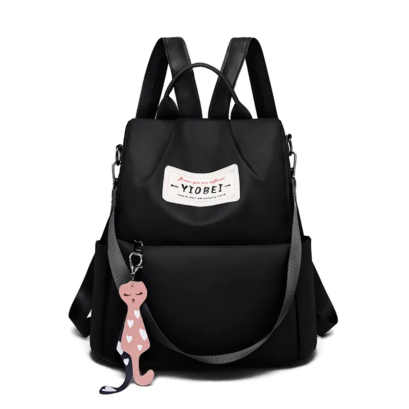 Оксфорд противоугонные женские рюкзаки известного бренда большой емкости Рюкзак Для Путешествий многофункциональные школьные сумки для девочек Sac A Dos - Цвет: black