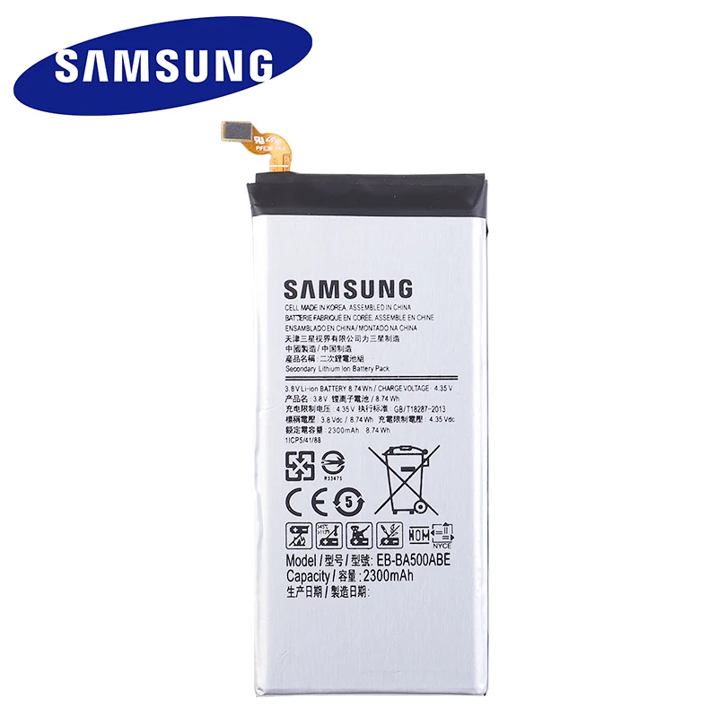 Аккумулятор samsung для samsung Galaxy A5( издание) A500 SM-A500F A500F A500K SM-A500FU A5000 A5009 EB-BA500ABE 2300 мА-ч