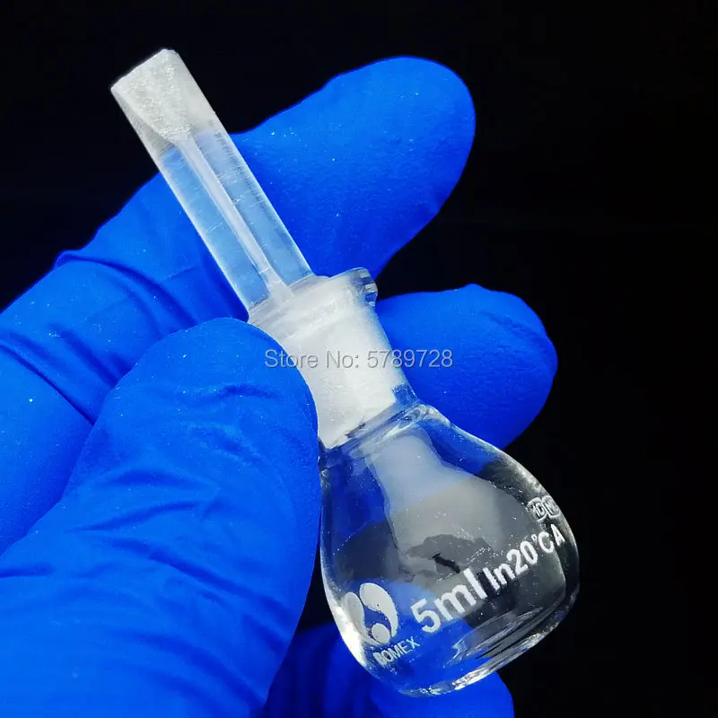 1pc Lab 5ml 10ml 25ml 50ml 100ml Glass Pycnometer Ball-Shape Gravity Bottle Solid pycnometer Laboratory Equipment Glassware Lab Glass Supplies