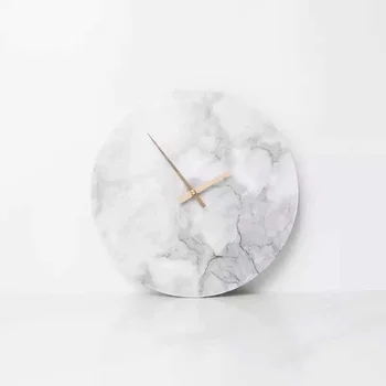 

Marble Clock Minimalist Modern Design Wall Clocks Kitchen Art Personality Nordic Wall Watch Home Decoration Accessories