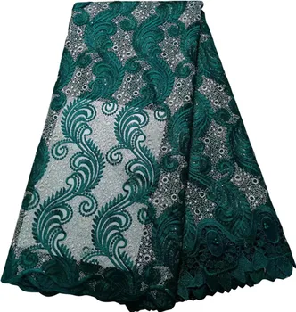 

african french lace fabric african lace fabric high quality nigerian lace fabrics 5yards tulle lace fabric for dress PL-E134