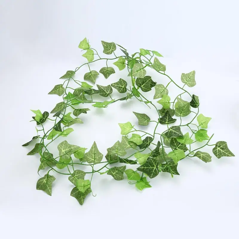 2M Artificial Ivy Plants Decor Hanging Green Vines Plastic Fake Leaf  Garland Leaves DIY Wedding Party