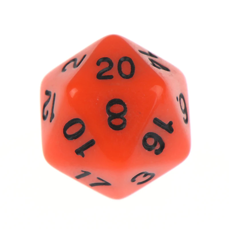 OG 1 шт. эффект D20 игральные кости для настольной игры 20 сторонних данных насыщенных цветов аксессуары для настольной игры акриловые цифровые игральные кости - Цвет: OG