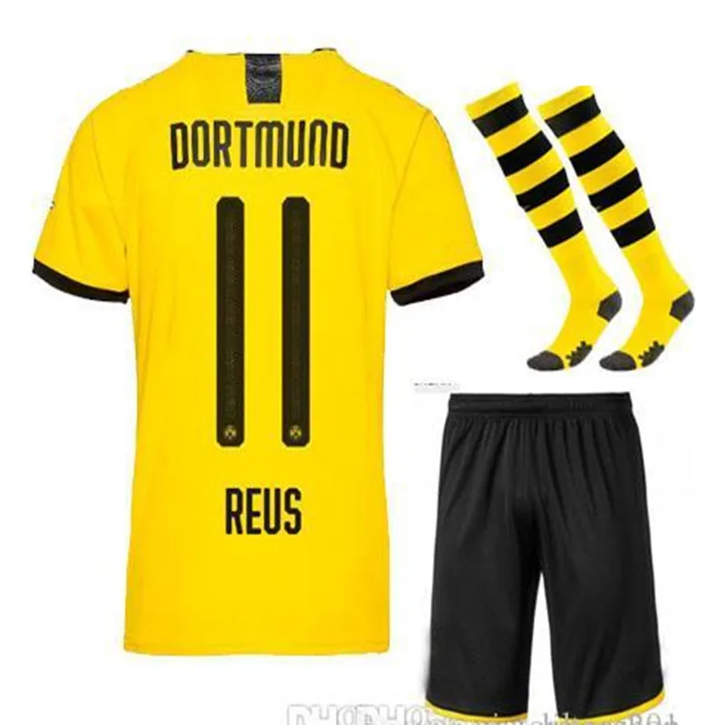 Набор для взрослых, 19/20, Дортмунд, Футбольная Футболка,,, GOTZE REUS, PULISIC WITSEL, Детские майки 19/20, футбольная рубашка