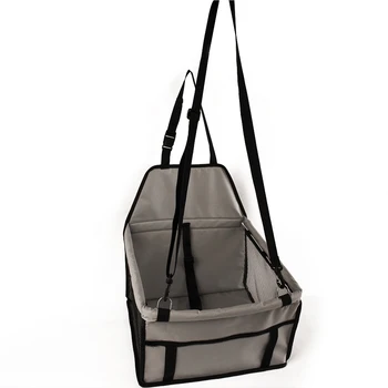 

Portable Grey Dog Car Seat for Small Medium Dogs Pet Dog Booster Car Seat Breathable with Zipper Storage Pocket Dog Accessories