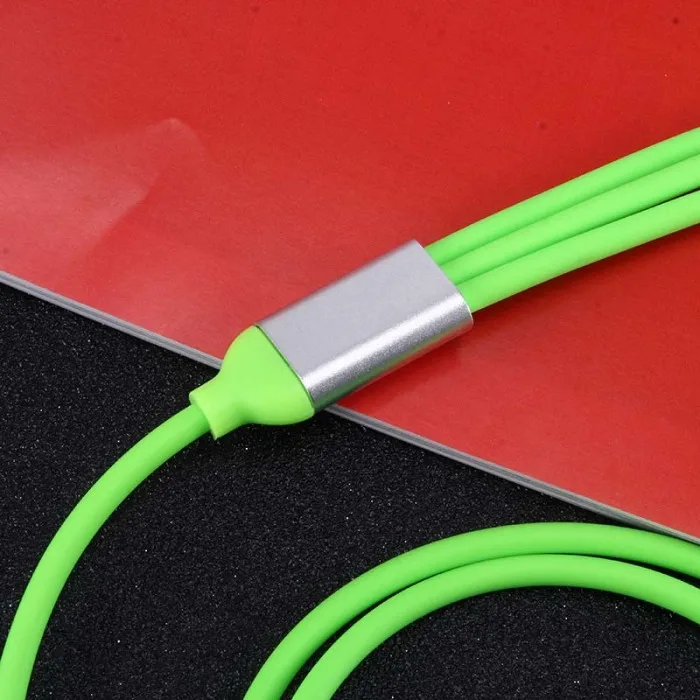 3 в 1 1,2 м СВЕТОДИОДНЫЙ модуль панели управления usb type-C для зарядки Lightning кабели для iPhone samsung Xiaomi VH99
