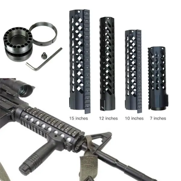 Magorui 7 &quot/10&quot/12 &quot/15&quot Keymod Free Float Quad Rail Slim Handguard|Аксессуары для охотничьих ружей| |