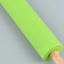 Антипригарная длинная деревянная ручка, силикон скалка помадка торт выпечки инструмент