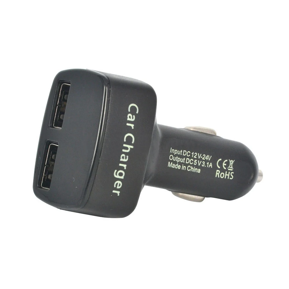 Универсальное автомобильное зарядное устройство 4 в 1 с двумя usb-портами, 5 в постоянного тока, 3,1 а, с тестером напряжения/температуры/тока, цифровой светодиодный адаптер