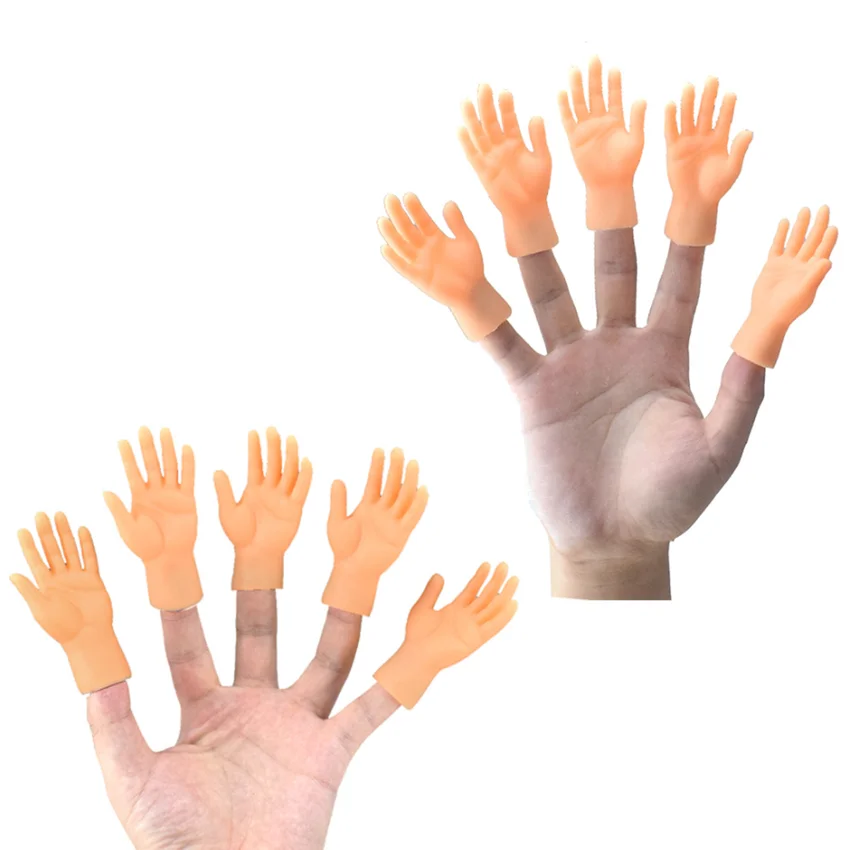 YIQI 10 Piezas marioneta de Dedo Mini Manos de Dedo marioneta de Mano Divertida para Juego Accesorios de Mano de Navidad de Halloween 3,5 * 2 * 1 cm 
