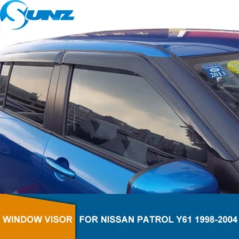 

Black Car side Window Deflector For NISSAN PATROL Y61 1998 1999 2000 2001 2002 2003 2004 Sun Rain Deflector Guard SUNZ