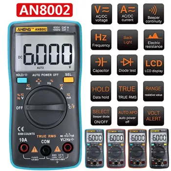 

AN8002 Digital Multimeter Digital Voltmeter Multi Function Multimeter Home Tools Outdoor Instrumentation Durable Portable