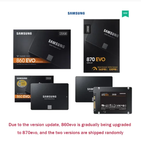 Samsung Ssd 860 Evo 250gb 500gb 1tb Interne Solid State Disk Hdd Hard Drive Sata3 2.5 Inch Laptop Pc Tlc - Solid State Drives - AliExpress