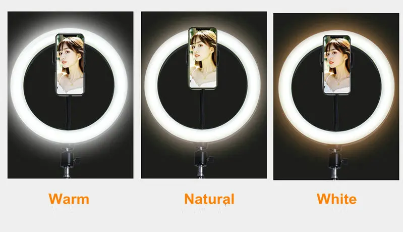26 см светодиодный Самостоятельная фотография с зажимом для телефона штатив заполняющий свет видео живая съемка красота телефон селфи светодиодный осветительный прибор для сьемок