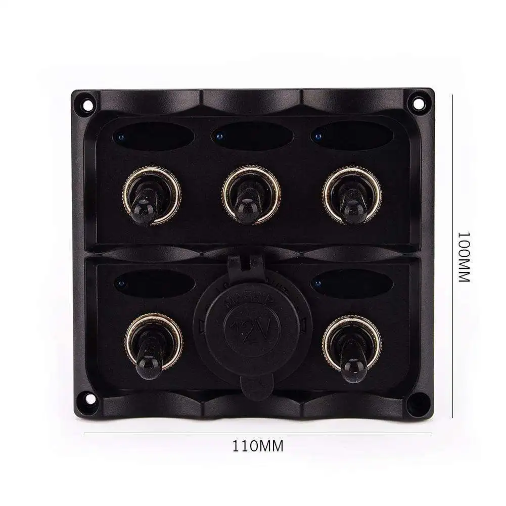 12V USB Автомобильное зарядное устройство 5 банды выключатель Панель Водонепроницаемый Переключить Кулисный морской катер