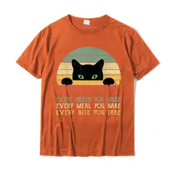 Every Snack You Make Funny Cat Parent T-Shirt - Custom Rife Printed Cotton Tee - S (Orange)