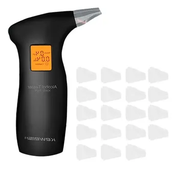 

LCD Display Alcohol Tester to 712T Ethylotest Police Digital Detector Professional and 10/20 pcs nozzles