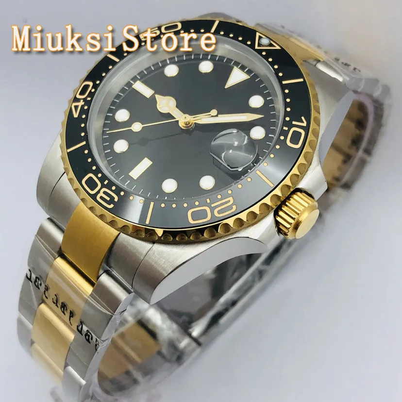 

40mm Men's Top Luxury Mechanical Watch Sapphire Glass Ceramic Bezel Black Sterile Dial NH35A Movement Men's Automatic Watch