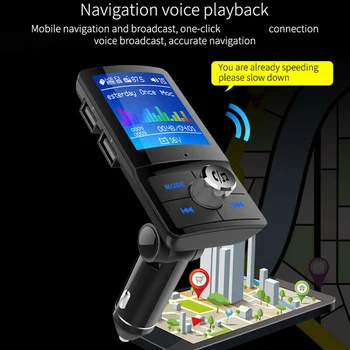 

1.8in FM Transmitter FM Modulator HandsFree Car Kit MP3 Player USB Charger Suitable For Mobile Phone AUX Handsfree Accessories