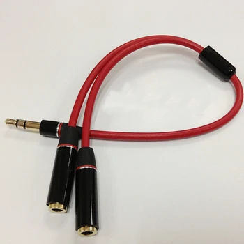 

earphone cable converter high end 3.5mm Audio Mic Splitter Y Cable Headphone Adapter Male Jack To 2 Dual Female