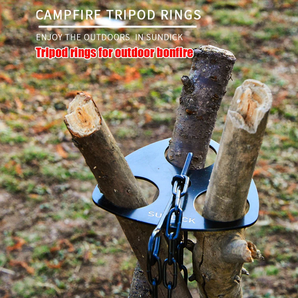 Portable Detachable Outdoor Barbecue Tripod Hanging Rack Stainless Steel Camping Campfire Grill Pot Triangle Hanger Stand Set barbecue grill