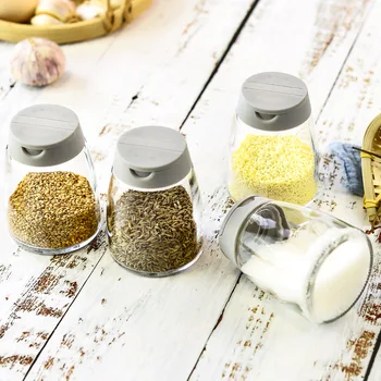 

Kitchen Supplies Creative Seasoning Bottle Glass Barbecue Seasoning Jar Quantitative Salt Sprinkler Peppercorn Bottle Freeship