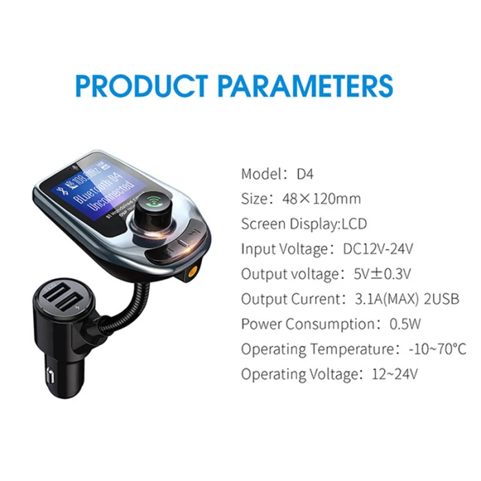 Беспроводной Bluetooth fm-передатчик MP3 радио адаптер автомобильный комплект USB зарядное устройство Suppor tf-карта NC99