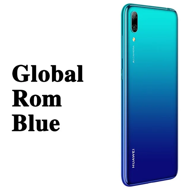 Huawei Enjoy 9 Y7 Pro, глобальная ПЗУ, 4 Гб, 128 ГБ, 6,26 дюйма, восьмиядерный смартфон Snapdragon 13 МП, 450, Android 8,1, 4000 мАч, две карты - Цвет: Синий