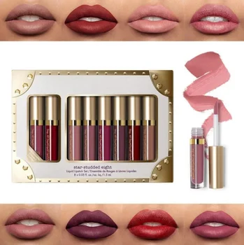 

8pcs/set Everlasting Matte Liquid Lipstick Waterproof Makeup Lip Gloss Comfortable Long-lasting Lipgloss Kit Cosmetics