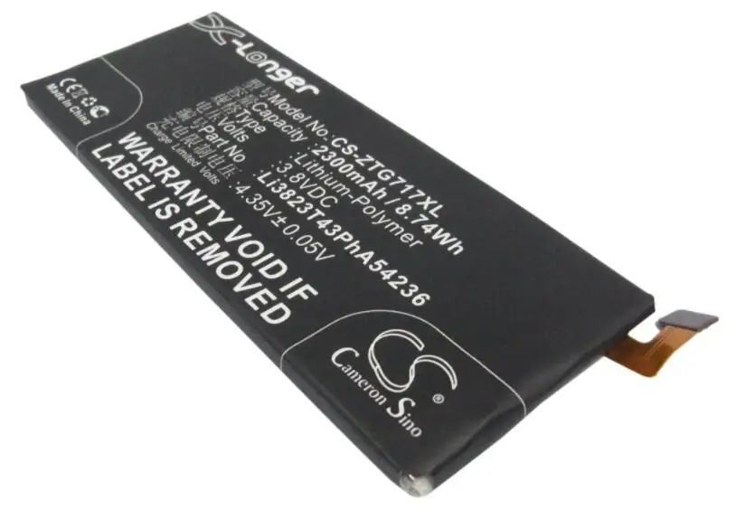 Cameron sino 2300 мАч батарея для оригинального лезвия VEC 4G Rono для zte A880 Blade S6 G717C G718C G720T Geek 2 Nubia Z7 Mini S2002
