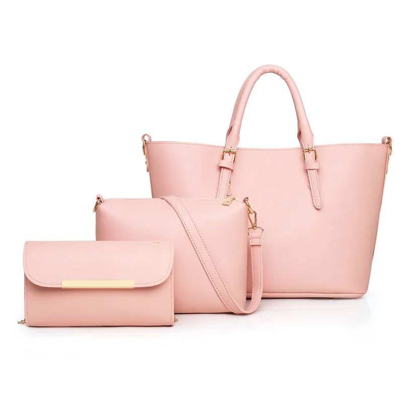 

Classic Three-piece Set Different Size Bags Simple Large Capacity One-Shoulder Handbag WOMEN'S Backpack