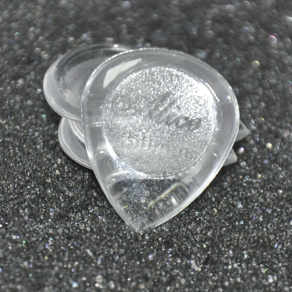 Lots of 100pcs Alice AP-J Heavy 3mm Clear Standard Heart Shape Picks for Guitar Bass