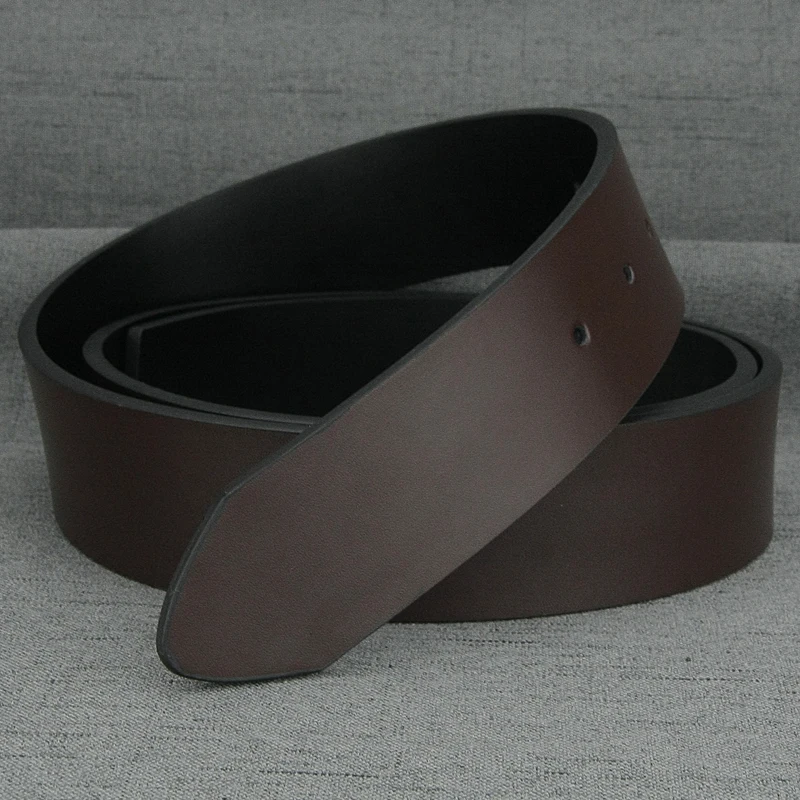 Pas de boucle ceinture hommes mode 3,8 см большой высококачественный peau de vache noir Tail sangles Caffee decontract кожаный vestitab